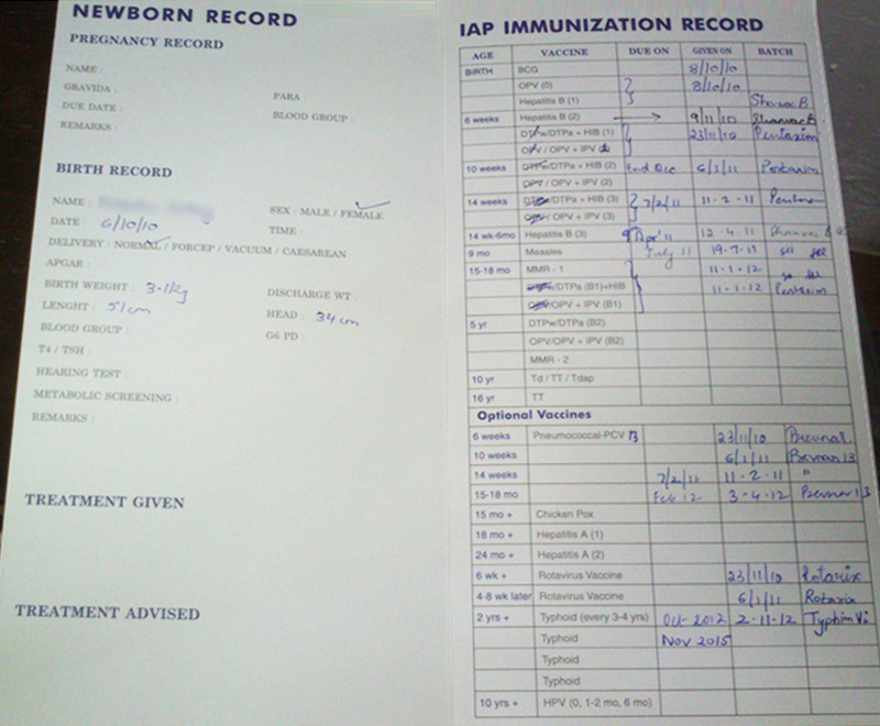 Baby Vaccination Chart In Hindi