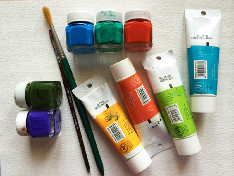 Acrylic Painting Supplies for beginners, Basic supplies for Acrylic paint