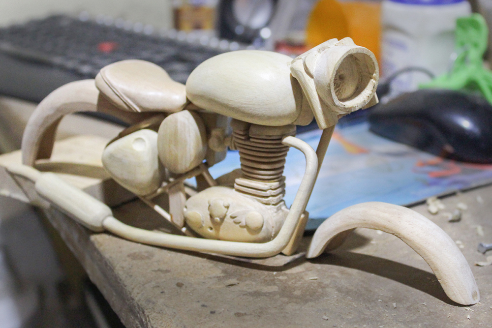 royal enfield wooden toy