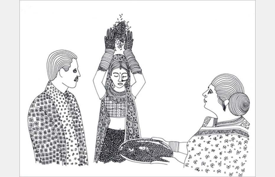 D'source Design Gallery on An Indian Wedding - Drawings of Rituals and