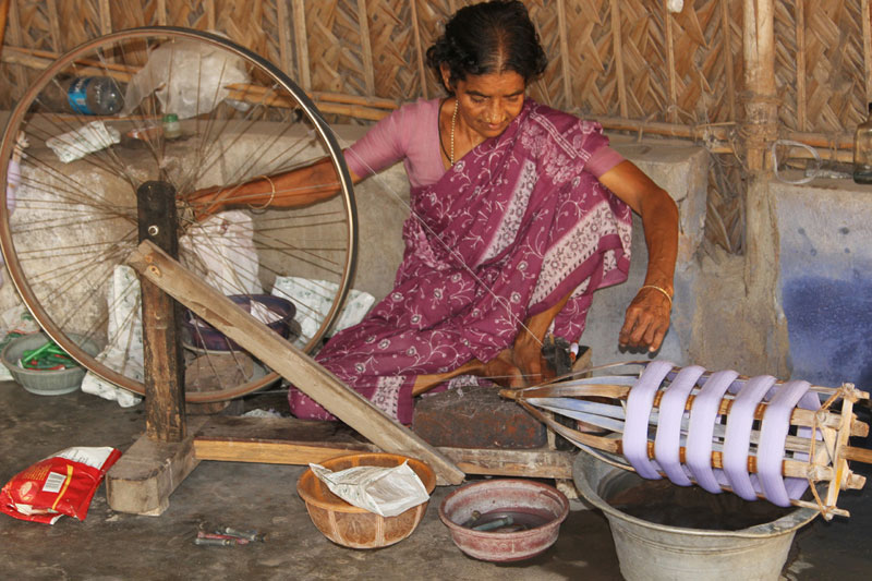 D'source Tools and Raw Materials, Lungi Weaving - Kanchipuram