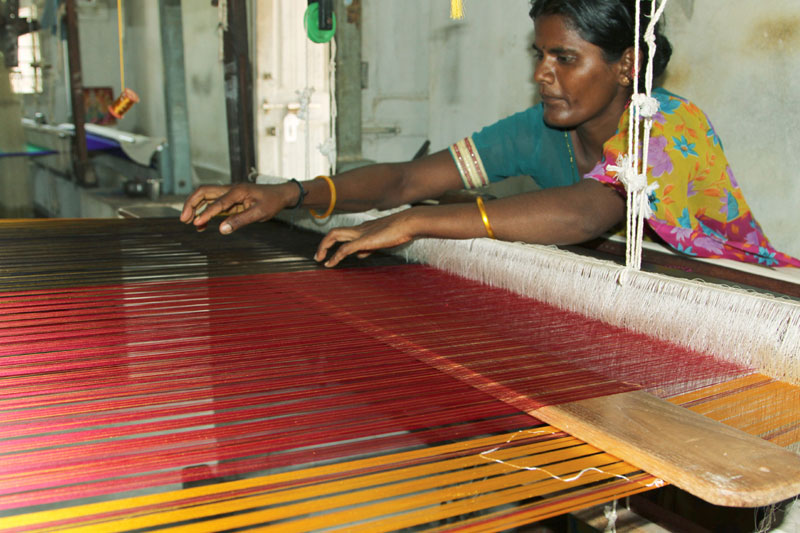 Making of a Silk Saree | Weaving machine, Silk sarees, Traditional weaving