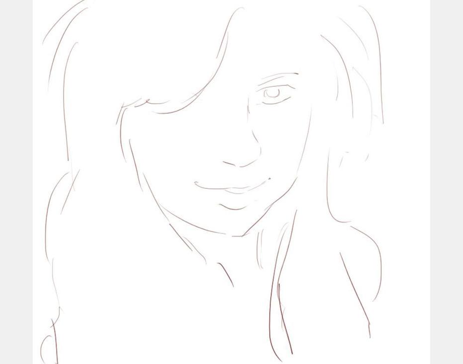 Sketch Lovely Face Drawing Digital Art Women women face drawing HD  wallpaper  Pxfuel