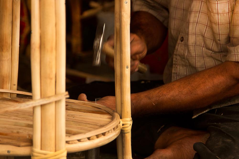 D'source Making Process Cane and Rattan Furniture Mysore D'Source