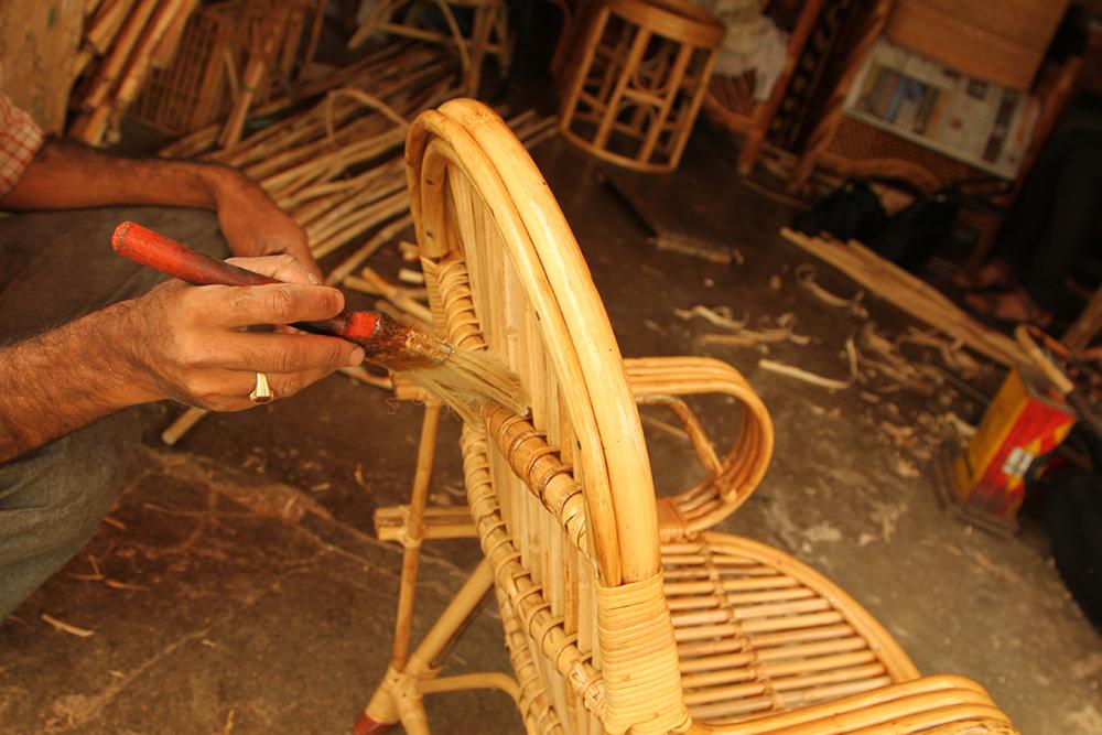 D'source Making Process Cane and Rattan Furniture Mysore D'Source