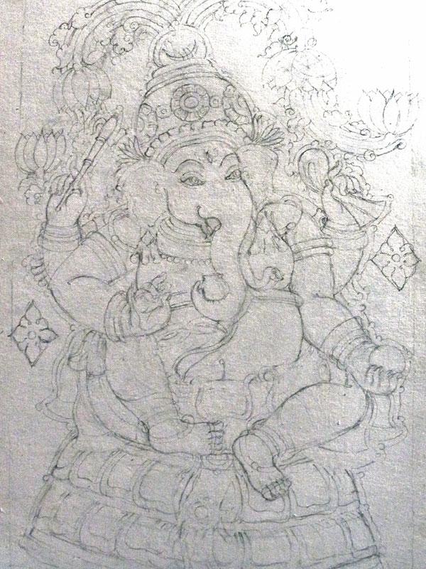 Goddess Lakshmi _ Kerala Mural